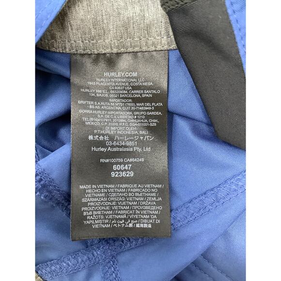 Hurley Mens 33 Mystic Navy One & Only 2.0 Boardshorts 21" Swim Beach Surf I23-26 - Picture 8 of 9